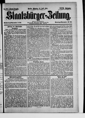 Staatsbürger-Zeitung vom 27.07.1891