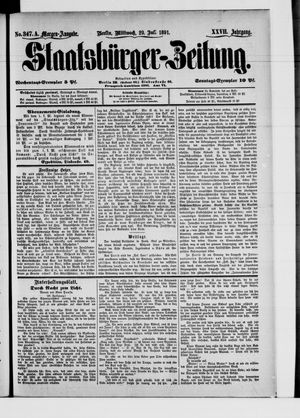 Staatsbürger-Zeitung vom 29.07.1891
