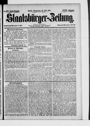 Staatsbürger-Zeitung vom 30.07.1891