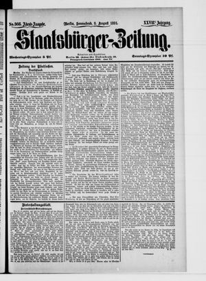 Staatsbürger-Zeitung vom 08.08.1891