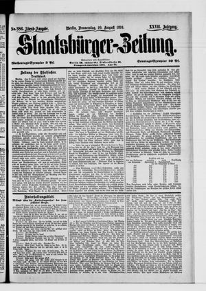 Staatsbürger-Zeitung vom 20.08.1891