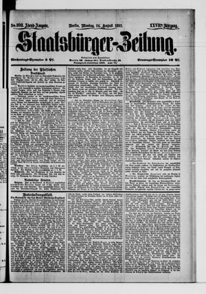 Staatsbürger-Zeitung vom 24.08.1891