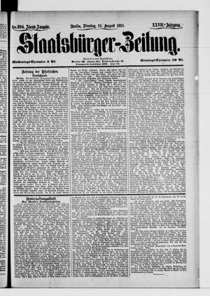 Staatsbürger-Zeitung vom 25.08.1891