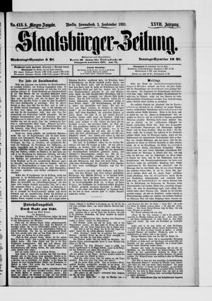 Staatsbürger-Zeitung vom 05.09.1891