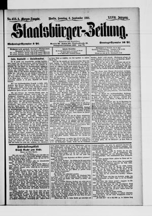 Staatsbürger-Zeitung vom 06.09.1891
