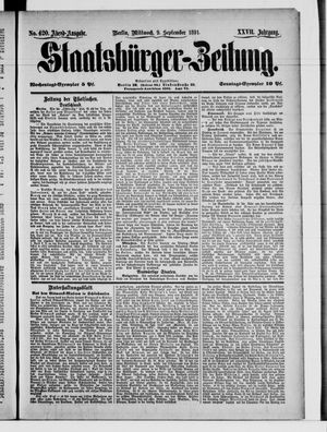 Staatsbürger-Zeitung vom 09.09.1891