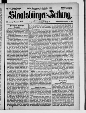 Staatsbürger-Zeitung vom 10.09.1891