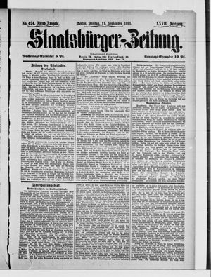 Staatsbürger-Zeitung vom 11.09.1891