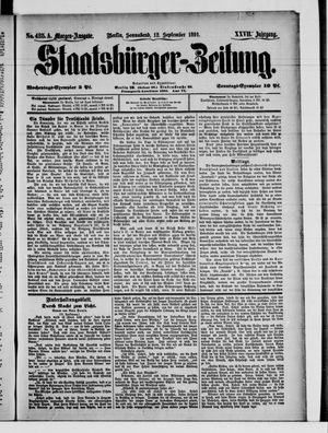 Staatsbürger-Zeitung vom 12.09.1891
