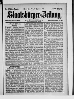 Staatsbürger-Zeitung vom 12.09.1891