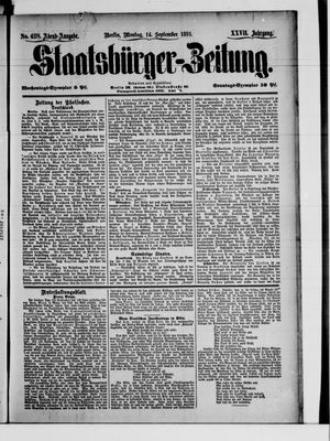 Staatsbürger-Zeitung vom 14.09.1891