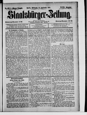 Staatsbürger-Zeitung vom 16.09.1891