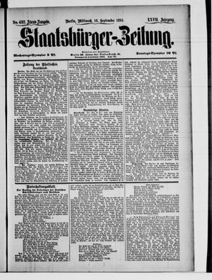 Staatsbürger-Zeitung vom 16.09.1891