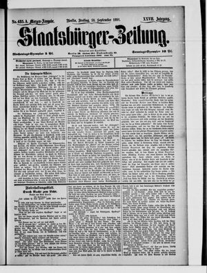 Staatsbürger-Zeitung vom 18.09.1891