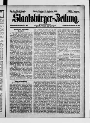 Staatsbürger-Zeitung vom 29.09.1891