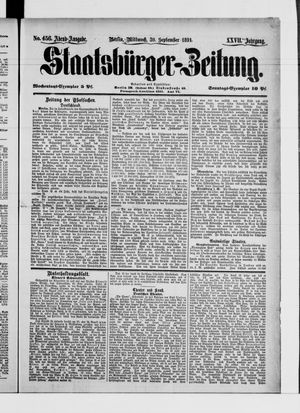 Staatsbürger-Zeitung vom 30.09.1891