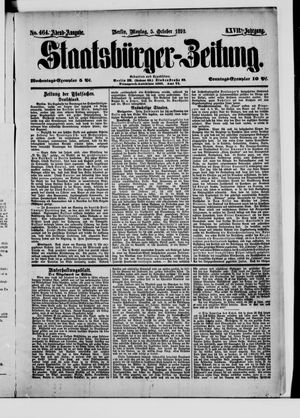 Staatsbürger-Zeitung vom 05.10.1891