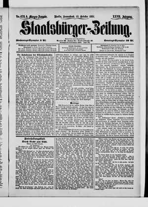 Staatsbürger-Zeitung vom 10.10.1891