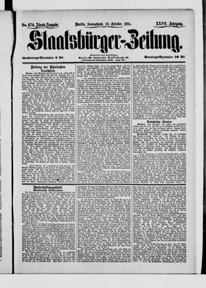 Staatsbürger-Zeitung vom 10.10.1891