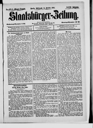 Staatsbürger-Zeitung vom 14.10.1891