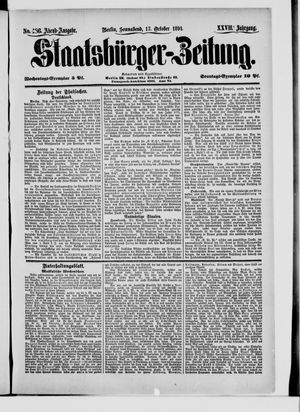 Staatsbürger-Zeitung vom 17.10.1891