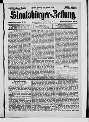 Staatsbürger-Zeitung vom 18.10.1891