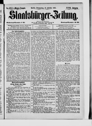 Staatsbürger-Zeitung vom 22.10.1891
