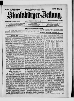 Staatsbürger-Zeitung vom 27.10.1891