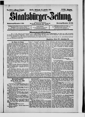 Staatsbürger-Zeitung vom 28.10.1891