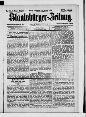 Staatsbürger-Zeitung vom 29.10.1891