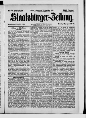 Staatsbürger-Zeitung vom 29.10.1891