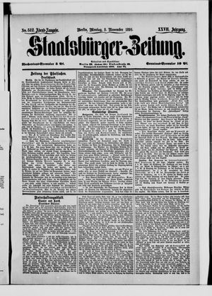 Staatsbürger-Zeitung vom 02.11.1891