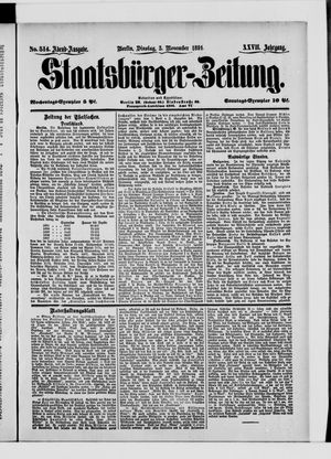 Staatsbürger-Zeitung vom 03.11.1891