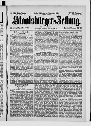 Staatsbürger-Zeitung vom 04.11.1891