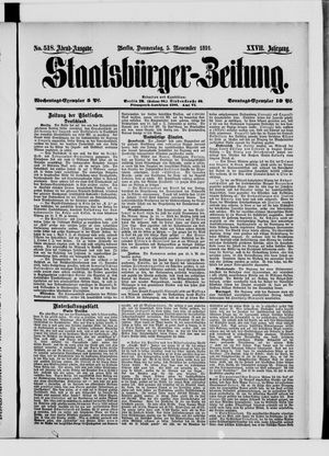 Staatsbürger-Zeitung vom 05.11.1891