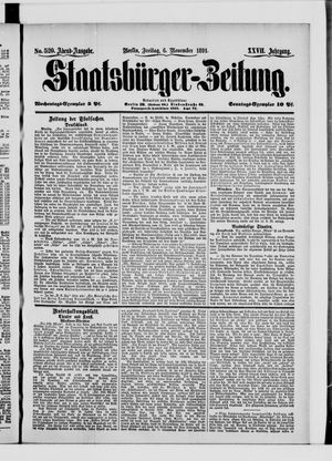 Staatsbürger-Zeitung vom 06.11.1891
