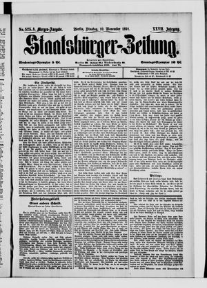 Staatsbürger-Zeitung vom 10.11.1891