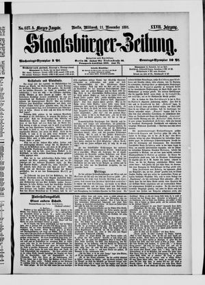 Staatsbürger-Zeitung vom 11.11.1891