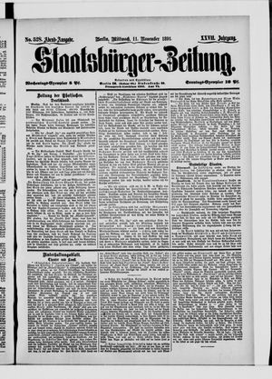 Staatsbürger-Zeitung vom 11.11.1891