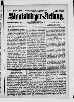 Staatsbürger-Zeitung vom 12.11.1891