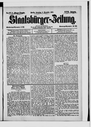 Staatsbürger-Zeitung vom 06.12.1891