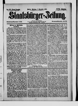 Staatsbürger-Zeitung vom 07.12.1891