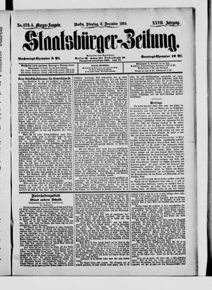 Staatsbürger-Zeitung vom 08.12.1891