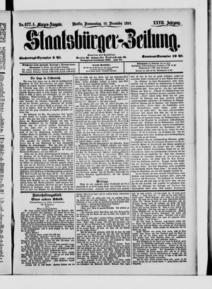 Staatsbürger-Zeitung vom 10.12.1891