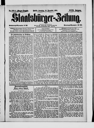 Staatsbürger-Zeitung vom 13.12.1891