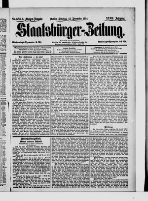 Staatsbürger-Zeitung vom 15.12.1891