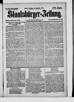 Staatsbürger-Zeitung vom 15.12.1891