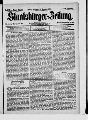Staatsbürger-Zeitung vom 16.12.1891