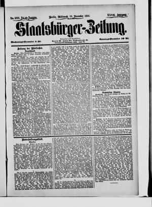 Staatsbürger-Zeitung vom 16.12.1891