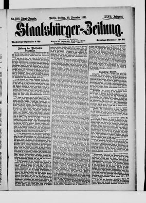 Staatsbürger-Zeitung vom 18.12.1891